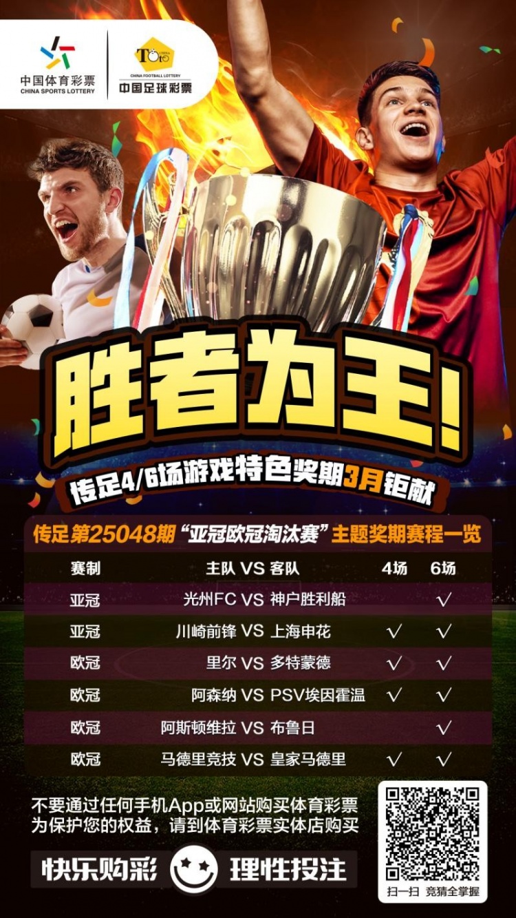  勝者為王！傳足特色獎(jiǎng)期第25048期聚焦亞冠歐冠淘汰賽