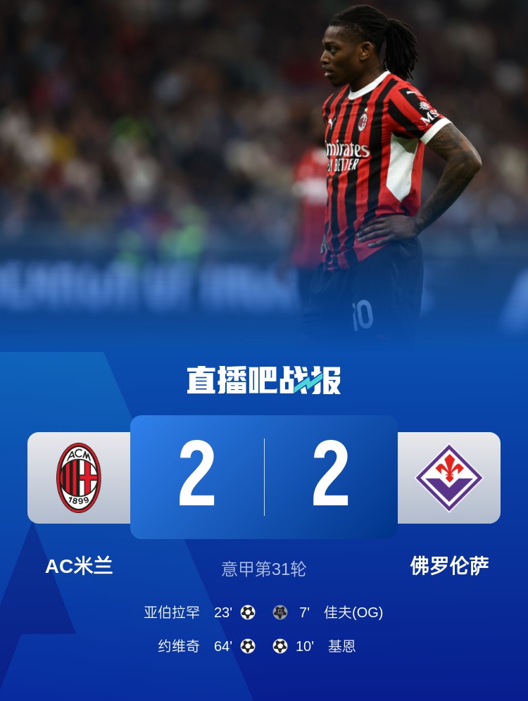  孔塞桑上任后米蘭有13場比賽先丟球落后，最終戰(zhàn)績?yōu)?勝1平6負(fù)